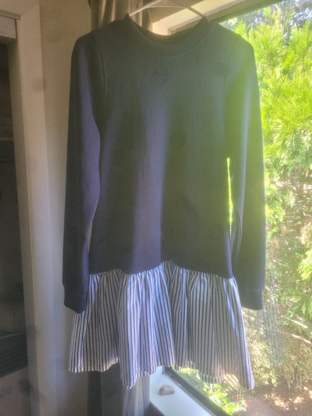 Cotton navy dress